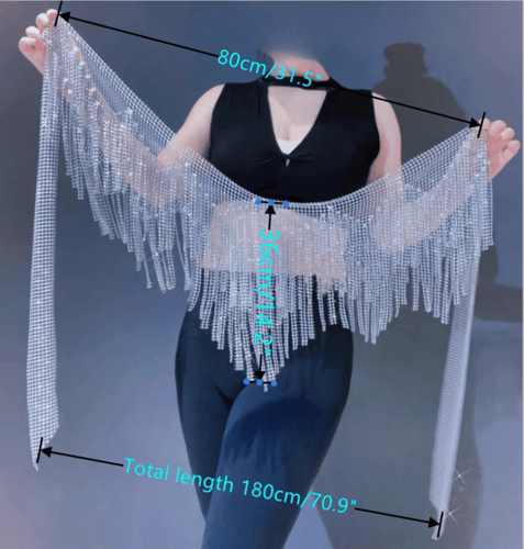 حزام رقص مصري لامع وانيق