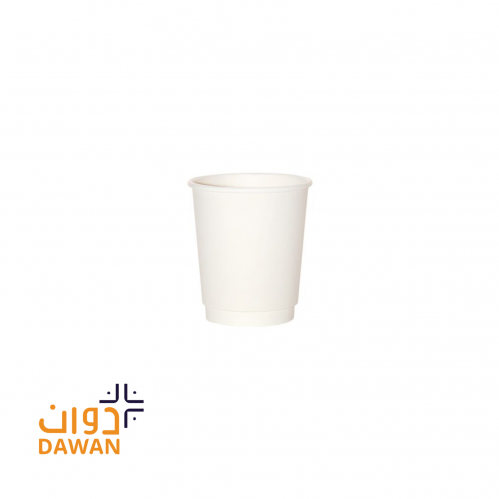 كوب ورقي ابيض دبل 8 أونص/500حبة بالكرتون