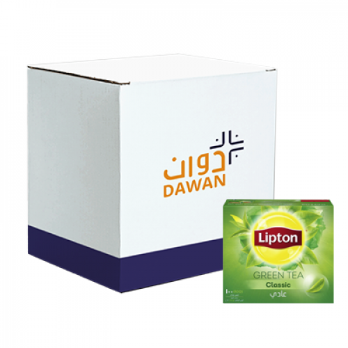 شاي ليبتون اخضر 100كيس /12 عبوة بالكرتون