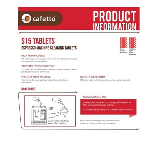 اقراص كافيتو لتنظيف مكائن ساج وبريفيل 100 حبة