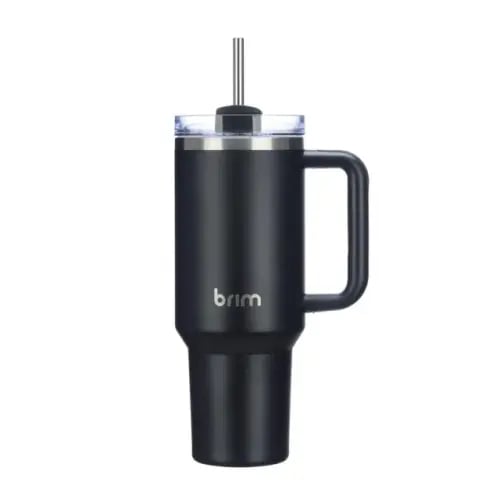كوب كبير مع مزاز للشرب بريم Black Brim اسود