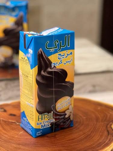 مزيج ايس كريم الري بنكهة الفانيلا السوداء