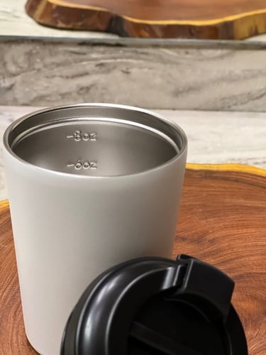 كوب مق CAFEDE KON يحافظ الحرارة ابيض