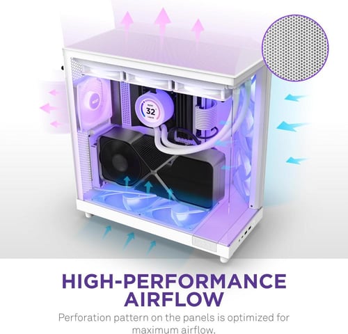 NZXT H6 Flow White | كيس ان زي اكس تي اتش 6 ابيض