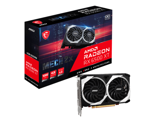 MSI Mech Radeon RX 6500 XT 4GB GDDR6 | كرت شاشة ام...