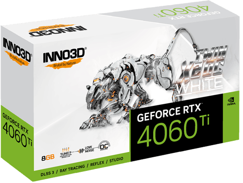 INNO3D x2 Geforce RTX 4060Ti 8GB White | كرت شاشة...