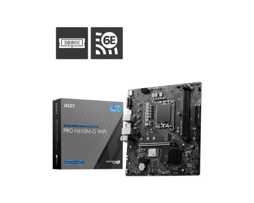 MSI MB PRO H610m-G DDR5 WIFI 1700 LGA | مذربورد ام...