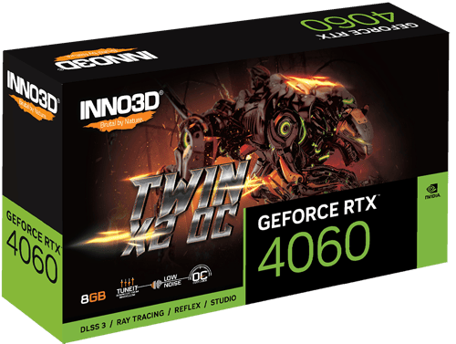 INNO3D x2 Geforce RTX 4060 OC 8GB GDDR6 Black | كر...
