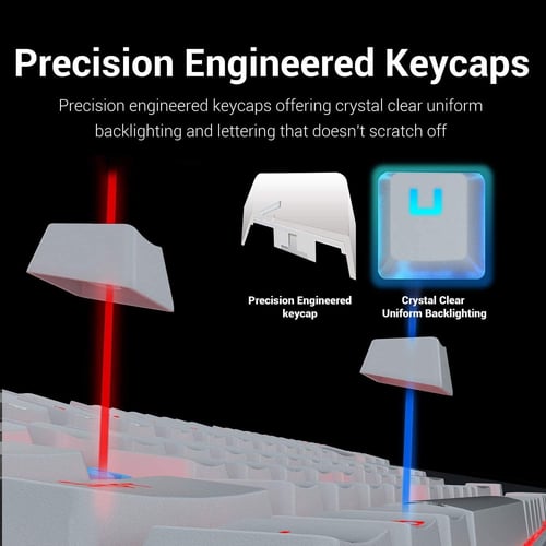 كيبورد العاب ميكانيكي ريد دراجون كومارا باللون الا...