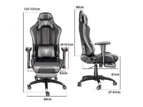 كرسي العاب احترافي رصاصي واسود | Gaming Chair ARMR...