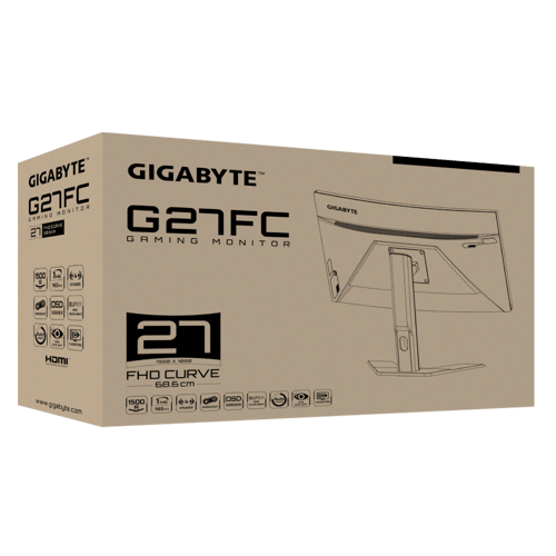 شاشة العاب Gigabyte 27" GS27FC EK 165Hz, 1Ms احترا...