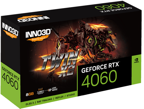 INNO3D x2 Geforce RTX 4060 8GB GDDR6 Black | كرت ش...