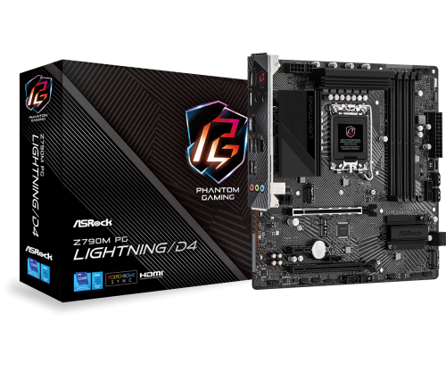 ASRock Z790M PG LIGHTNING/D4 Intel LGA1700 | مذربو...