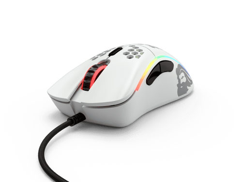 ماوس العاب قلوريوس D-Minus ابيض غير لامع صغير | Gl...