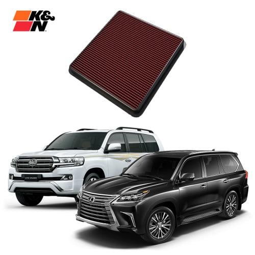 فلتر هواء رياضي K&N 33-2387 للاندكروزر LC200 5.7&4.6 ولكزس 2008–2021 | قابل للغسيل
