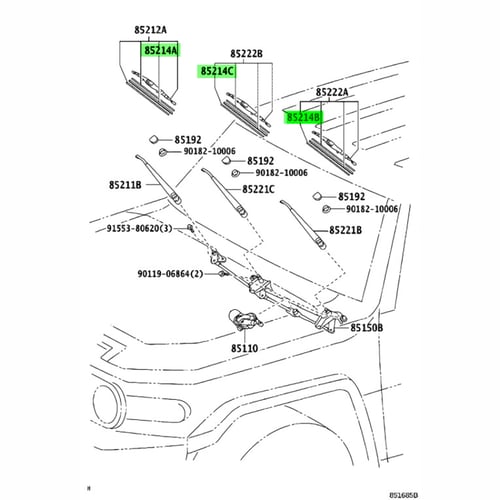 طقم جلد مساحات أمامية أصلية تويوتا FJ كروزر – 3 قط...