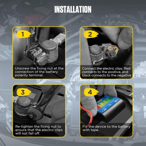 جهاز قارئ حالة بطارية السيارة AUTOOL BT60 ومراقبة...