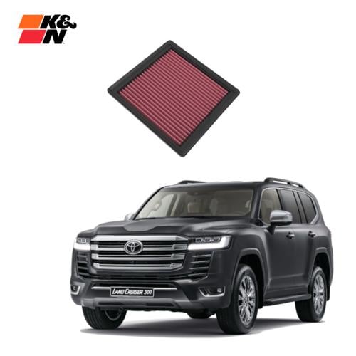فلتر هواء رياضي K&N 33-3178 للاندكروزر LC300 2022–2026 تنفس طبيعي | قابل للغسيل