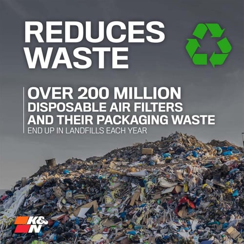 فلتر هواء رياضي K&N —مصمم على قربة الوكالة يناسب ل...