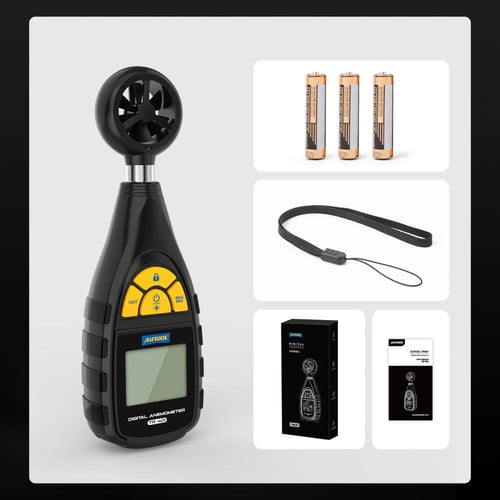 مقياس Anemo رقمي من أوتول ، مقياس سرعة حجم الهواء...