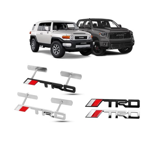 شعار TRD مزود بقاعدة للتثبيت + استيكر