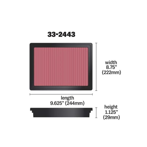 فلتر هواء رياضي K&N —مصمم على قربة الوكالة يناسب ك...