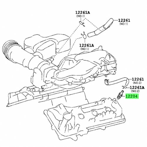 بلف تبخير زيت المكينة للتويوتا ربع والشاص التايوتا...