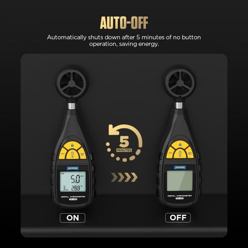 مقياس Anemo رقمي من أوتول ، مقياس سرعة حجم الهواء...