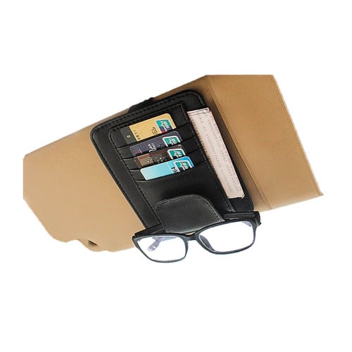 منظم بطاقات وحامل نظارات على شماسات السيارة