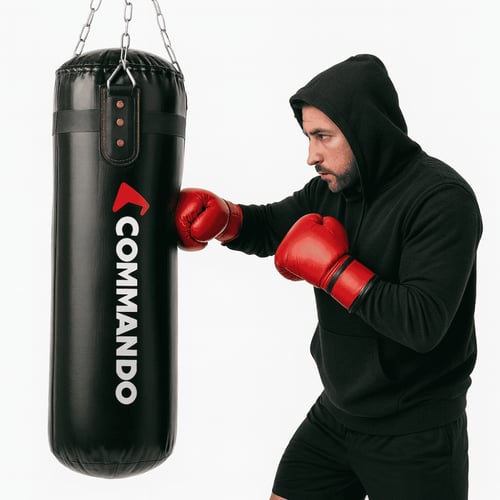 كيس ملاكمة جلد ممتلئ بمقاسات مختلفة