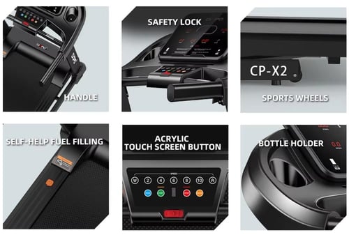 سير كهربائي بقدرة تحمل 110 كجم مع شاشة LED و3 مستو...