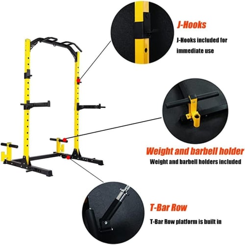 حامل سكوات احترافي مع ملحقات متعددة – مثالي لتدريب...