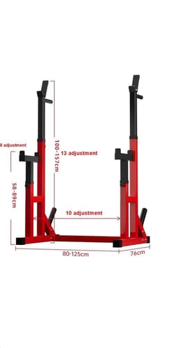 حامل أثقال وسكوات قابل للتعديل – رف تمرين الحديد ل...