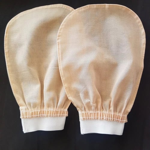 قفاز التقشير حرير خام 100٪ تركي الصنع