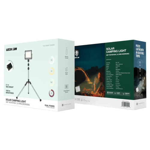 مصباح التخييم الشمسي 7200 ملي امبير من GreenLion