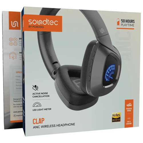 سماعة رأس بورودو Clap اللاسلكية فوق الأذن (ANC)