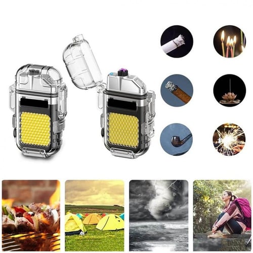 ولاعة قابلة للشحن ومقاومة للماء مع إضاءة مدى الحيا...