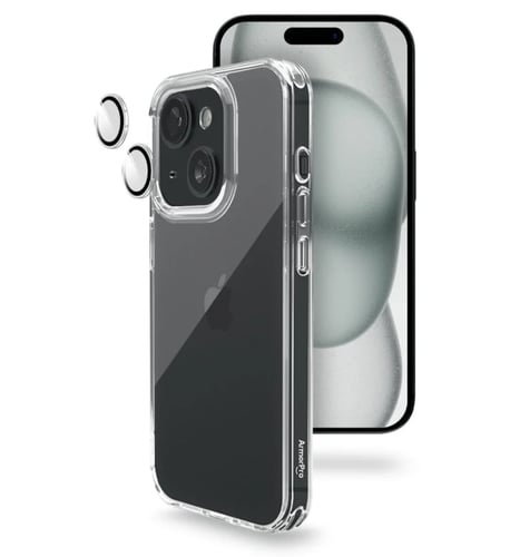 بكج كفر وعدسات شفاف ايفون 15 ArmorPro