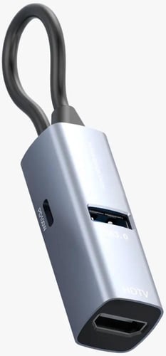 موزع USB-C صغير من الألومنيوم POWEROLOGY