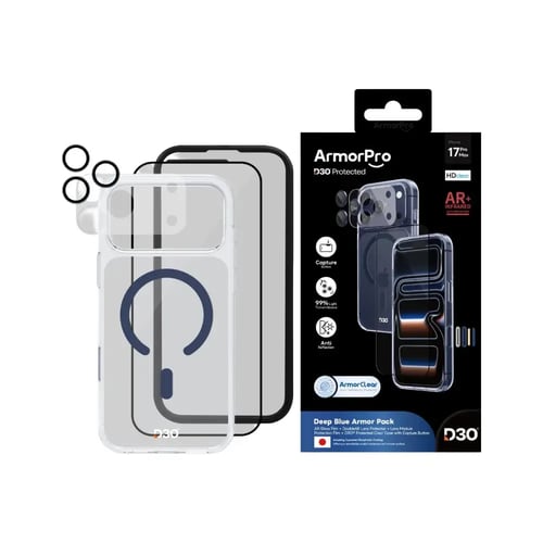 بكج حماية 4*1 شفاف ماك سيف ايفون 17 ArmorPro D30