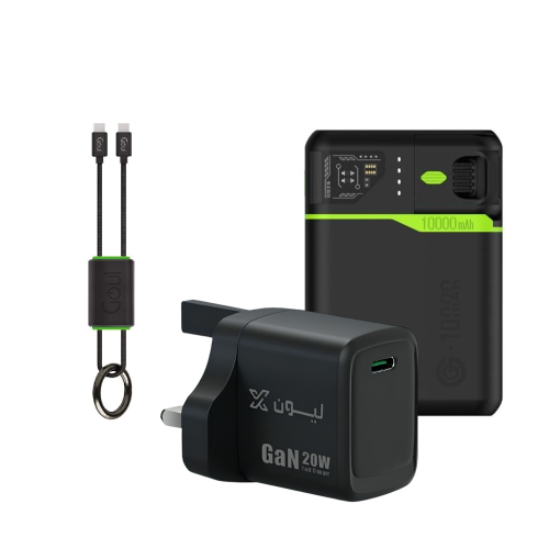 شاحن متنقل 20000 امبير سيجو بلس قوي + شاحن جداري 2...