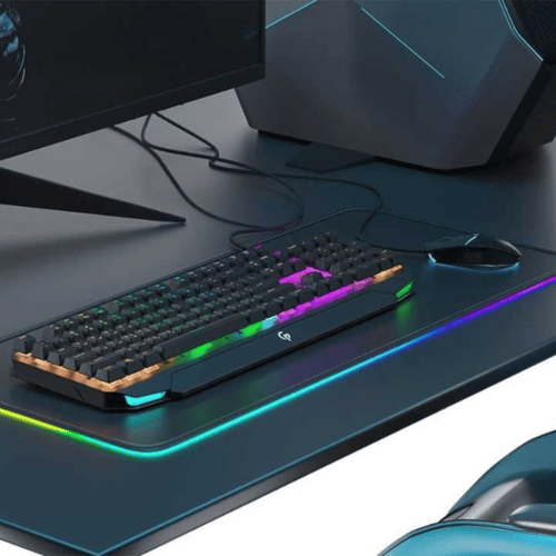 لوحة مفاتيح قيمنق porodo - اضاءه قوس قزح برودو