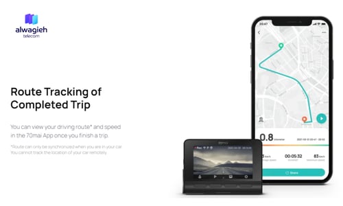 داش كام A500S-1 أمامية وخلفية اسود 70mai