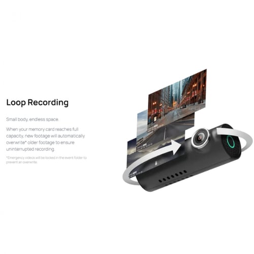 داش كام على الزجاج M300 اسود 70mai