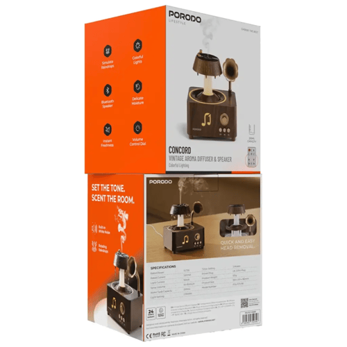 فواحه عطريه 250مل اسبيكر بلوتوث + اضاءه من Porodo