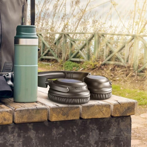 سماعة رأس SunBeat اسود 40 ساعة تشغيل تشحن بالطاقة...