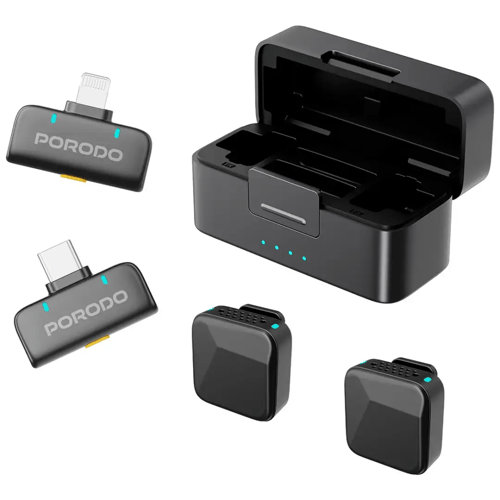 مايكروفون بورودو Orion لاسلكي بمنافذ Type-C و Ligh...