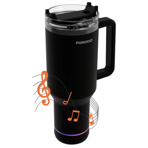 كوب حراري Hydro Tunes مع اسبيكر 1200مل من Porodo