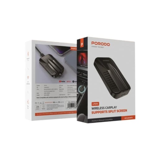 كاربلاي Wired اندرويد12 اسود 128جيجابايت Porodo