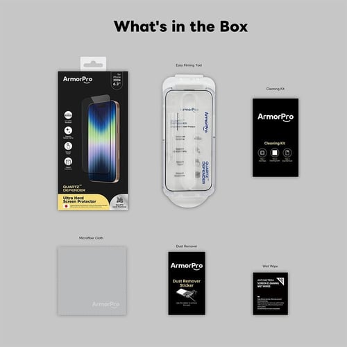 استيكر حماية شفاف زجاجية ايفون 16 ArmorPro